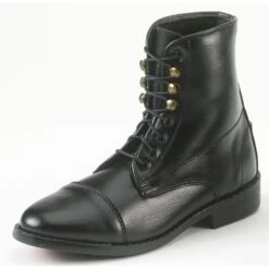 Equi-Star Ladies Synthetic Lace Paddock Boots 6 Equi-Star Ladies Synthetic Lace Paddock Boots -Equestrian Supplies 202007 Black 55