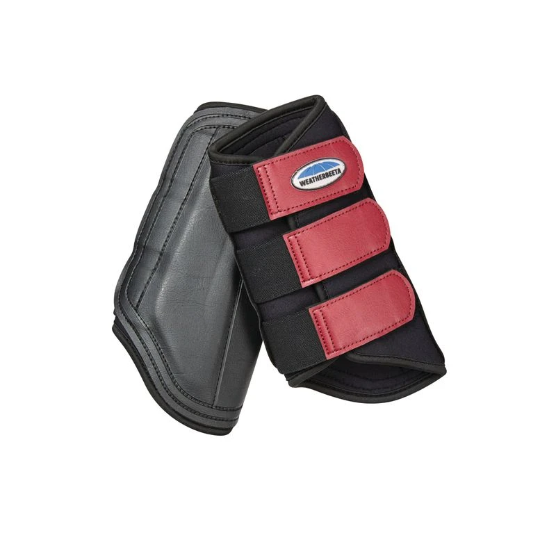 Weatherbeeta Single Lock Brushing Boots - Black/Maroon 4 Weatherbeeta Single Lock Brushing Boots - Black/Maroon - Image 2
