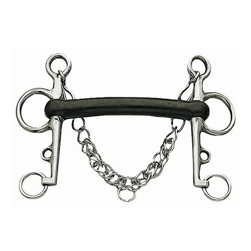 Korsteel Hard Rubber Mullen Mouth Pelham Bit 3 Korsteel Hard Rubber Mullen Mouth Pelham Bit