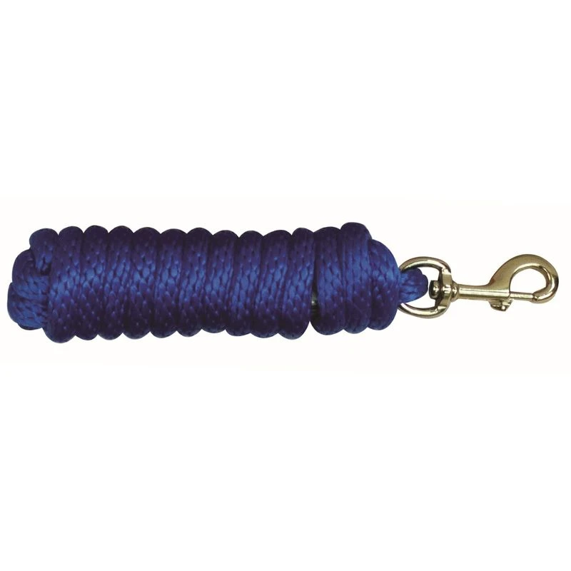 Western Rawhide 10' Poly Lead W/Brass Plated Snap - Blue 3 Western Rawhide 10' Poly Lead W/Brass Plated Snap - Blue