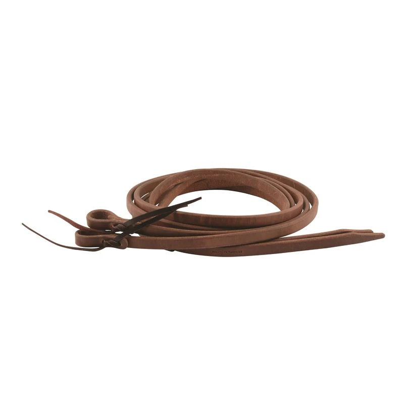 Western Rawhide 5/8" Reins With Water Loops And Regular Ends - Oiled Harness Leather 3 Western Rawhide 5/8" Reins With Water Loops And Regular Ends - Oiled Harness Leather