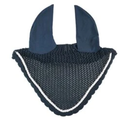 Horze River Ear Net - Peacoat Dark Blue/White