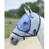 Bucas Buzz-Off Deluxe Fly Mask - Silver/Navy -Equestrian Supplies 408754 800 800