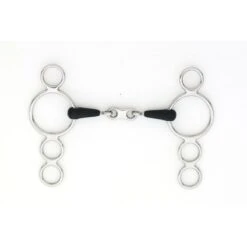 Centaur French Link 3-Ring Gag - Stainless Steel
