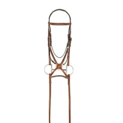 Aramas Fancy Raised Padded Figure-8 Bridle W/Rubber Grip Reins - Chestnut