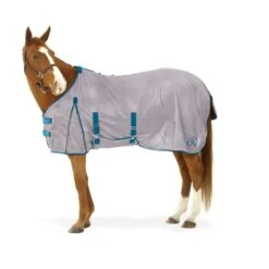 Ovation Super Fly Sheet W/Belly Cover - Grey/Teal