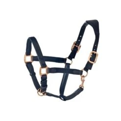 Ovation Luxor Cushion-Flex Halter - Black/Rosegold