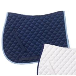 Centaur Imperial Quilted Pony Pad - Navy/Lt Blue