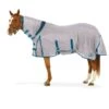 Ovation Super Fly Sheet W/Attached Neck And Belly Cover - Grey/Teal 1 Ovation Super Fly Sheet W/Attached Neck And Belly Cover - Grey/Teal -Equestrian Supplies 440399 800 800