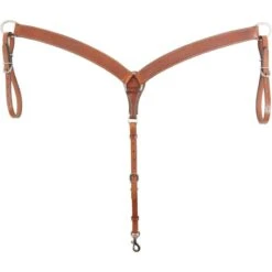 Western Rawhide Country Legend Basket Tooling Breastcollar - Chestnut