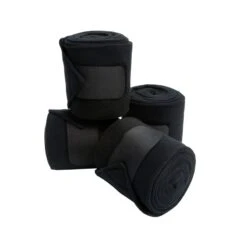 Roma Thick Polo Bandages 4 Pack - Black