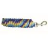 Western Rawhide 10' Poly Lead W/Solid BrassBolt Snap - Purple/Turquoise/Marigold -Equestrian Supplies 443693 800 800
