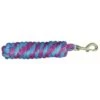 Western Rawhide 10' Poly Lead W/Solid BrassBolt Snap - Fuchsia/Turquoise