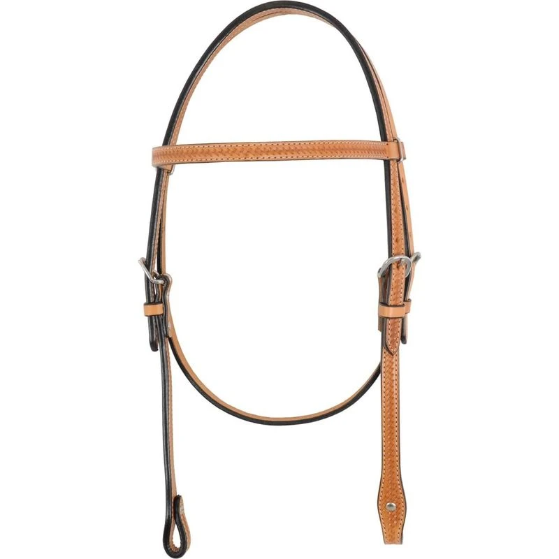 Western Rawhide Country Legend Browband Headstallwith Basket Tooling - Golden Tan 3 Western Rawhide Country Legend Browband Headstallwith Basket Tooling - Golden Tan