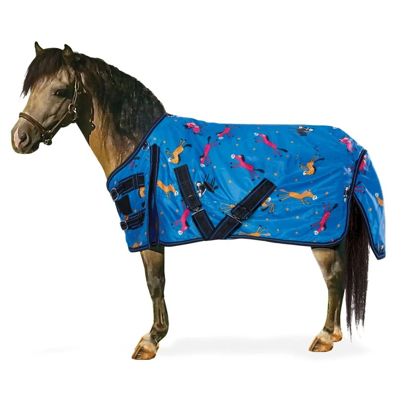 Centaur Pony 600D Turnout 200g - Blue Pony Print 3 Centaur Pony 600D Turnout 200g - Blue Pony Print
