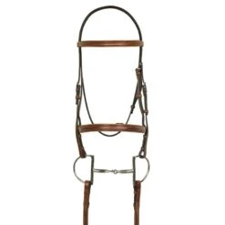Harmohn Kraft Fancy Square Raised Padded Bridle W/Fancy Square Laced Reins - Hazelnut