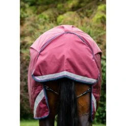 Rambo Original Turnout W/Leg Arches 0g - Burgundy/Burgundy/Teal/Navy -Equestrian Supplies 446541 800 800