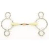 Happy Mouth Bits Double Jointed Copper Roller 2-Ring Gag - Stainless Steel -Equestrian Supplies 451233 800 800