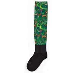 Ovation Performerz Boot Sock -Equestrian Supplies 470933 C1906 Feather Swirl Green
