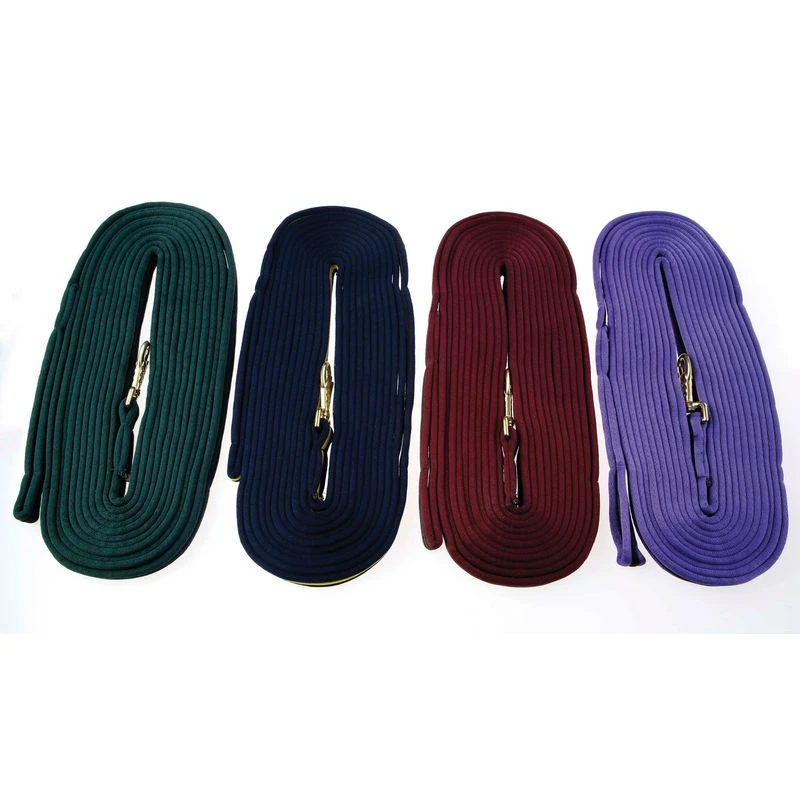 Kincade Two Tone Padded Lunging Line - Burgundy/Hunter 3 Kincade Two Tone Padded Lunging Line - Burgundy/Hunter