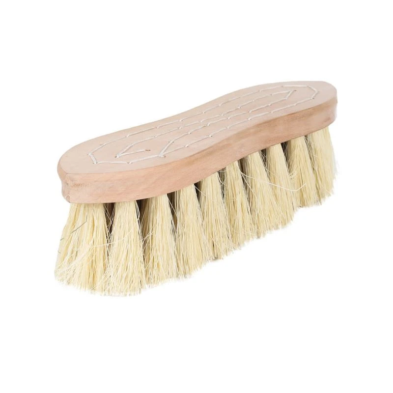 Horze Wood Back 2in Hard Brush W/Natural Mix Bristles - Tan 3 Horze Wood Back 2in Hard Brush W/Natural Mix Bristles - Tan