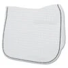Passport 1" Quilt Square Dressage Saddle Pad - White/Black -Equestrian Supplies 494514 800 800