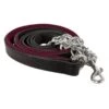 Perri's Padded Leather Lead W/Chain - Black/Burgundy/Stainless -Equestrian Supplies 500281 800 800