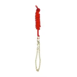 Perri's 5/8" Nylon Lead W/Chain - Red