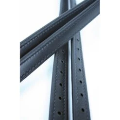 Nunn Finer Padded Nylon Center 7/8" Stirrup Leathers - Black -Equestrian Supplies 505361 800 800