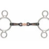 Shires Two Ring Sweet Iron Gag With Raised Ribs Bit