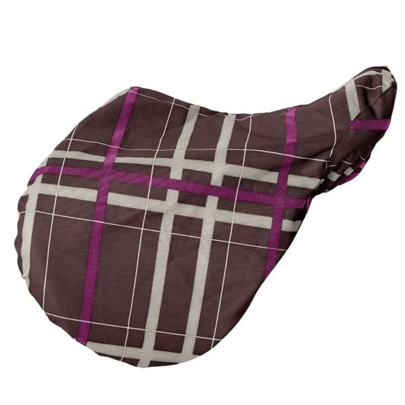Pessoa Alpine 1200D Saddle Cover - Carob Brown/Fuchsia Plaid 3 Pessoa Alpine 1200D Saddle Cover - Carob Brown/Fuchsia Plaid