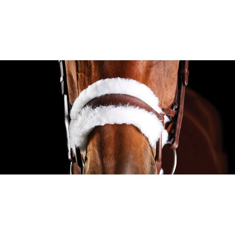 Collegiate Comfitec Sheepskin Bridle - Brown 5 Collegiate Comfitec Sheepskin Bridle - Brown - Image 3