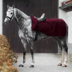Horze Kiel Fleece Riding Blanket - Dark Red -Equestrian Supplies 552306 800 800