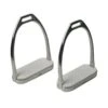Korsteel Knife Edge 1 Way Swivel Stirrup Irons - Stainless Steel -Equestrian Supplies 553393 800 800