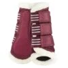 Horze Lincoln Faux Fur Brushing Boots - Merlot -Equestrian Supplies 601715 800 800