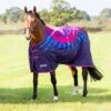 Shires Highlander Minature Turnout Lite - Pink Tie Dye -Equestrian Supplies 672785 800 800