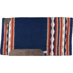 Western Rawhide Country Legend New Zealand Wool Pad W/Soft Felt - Navy/Sand/Red/White