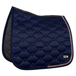 Fair Play Azuryt Ceramic RoseGold Dressage Saddle Pad - Navy