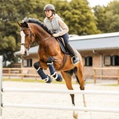 Horze Terrazzo Fleece Lined Brushing Boots - Dark Navy -Equestrian Supplies 695407 800 800