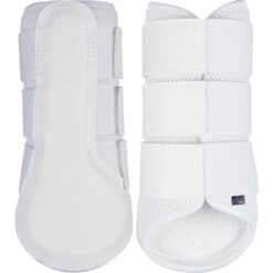 HKM Protection Boots - Breathable -Equestrian Supplies HKMWhiteProtectionBootsBreath