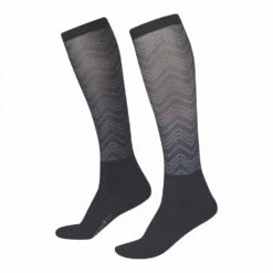 Kerrits Dual Zone Boot Socks -Equestrian Supplies NS30440 BlackHoofprint 1 1