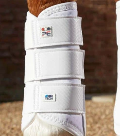 Premier Equine Carbon Air Tech Single Locking Brushing Boots -Equestrian Supplies PEcarbon air tech single locking brushing bootswht2